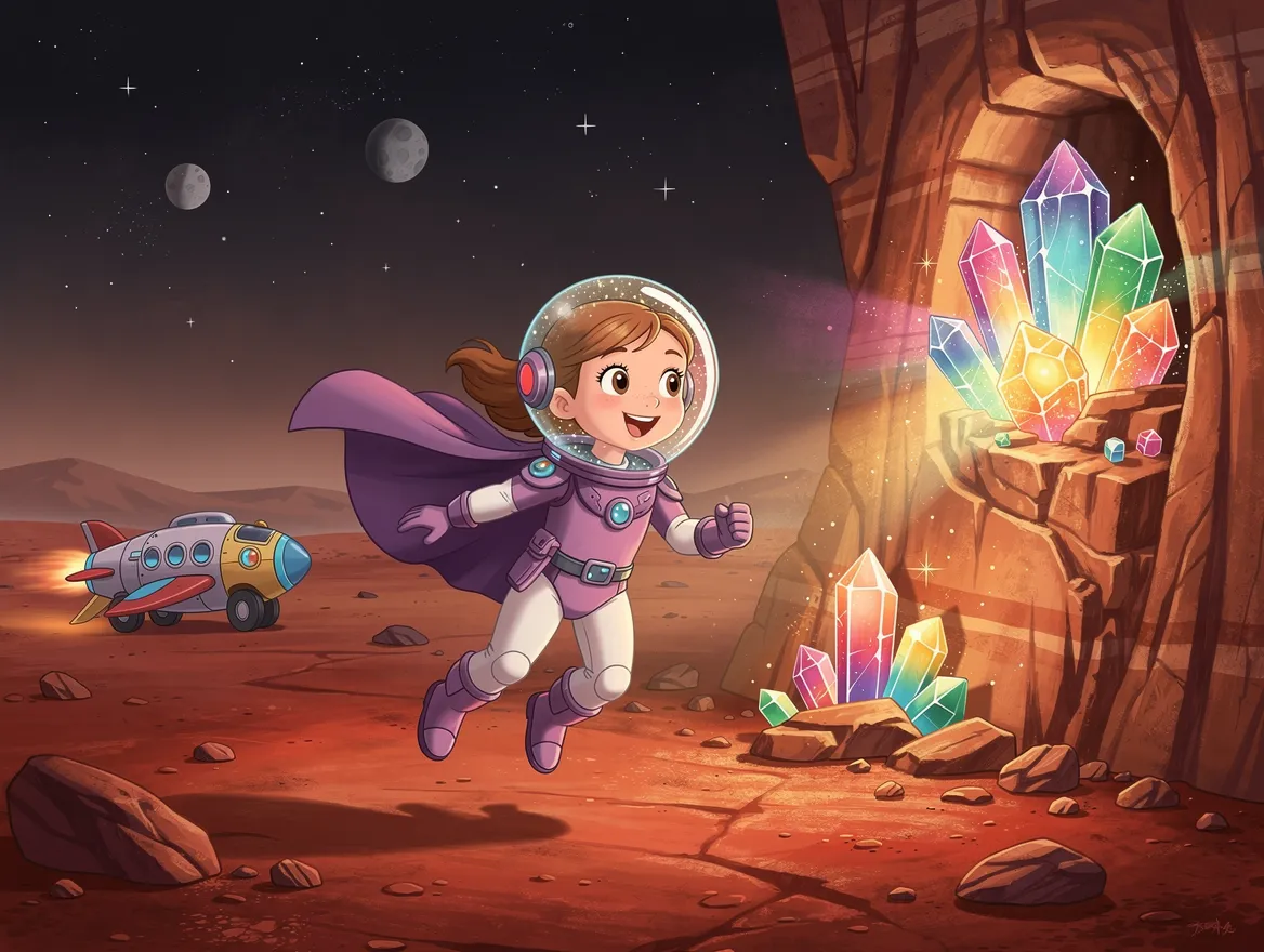 Princess Astronaut on Mars